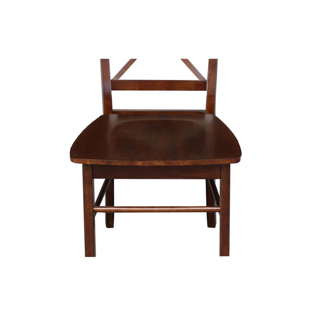 5-Piece 42 in. Cinnamon / Espresso Dual Drop Leaf Solid Wood Table with 4-Side chairs by International Concepts 4 5-Piece 42 in. Cinnamon / Espresso Dual Drop Leaf Solid Wood Table with 4-Side chairs by International Concepts - Image 4