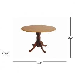 Brynwood 3-Piece 42 in. Cinnamon/Espresso Round Drop-Leaf Wood Dining Set with Emily Chairs by International Concepts -International Concepts Sales cinnamon espresso international concepts dining room sets k58 42dp c617 40 1000