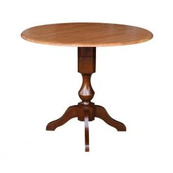 Sophia 3-Piece Cinnamon and Espresso 42 in. Gathering Dropleaf Table and San Remo Stools Dining Set by International Concepts -International Concepts Sales cinnamon espresso international concepts dining room sets k58 42dpt 11p s102 2 66 1000