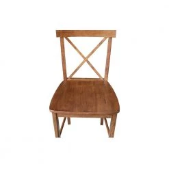 36 in. x 36 in. 3-Pieces Distressed Oak Solid Wood Dining Table with 2 RTA Counter Stools by International Concepts -International Concepts Sales distressed oak international concepts dining room sets k42 3636 s6132 2 a0 1000