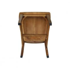 San Remo Distressed Pecan Wood Dining Chair (Set of 2) by International Concepts -International Concepts Sales distressed pecan international concepts dining chairs c59 10p 1d 1000