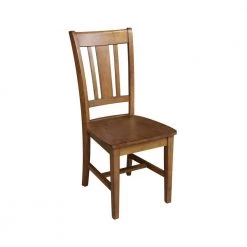San Remo Distressed Pecan Wood Dining Chair (Set of 2) by International Concepts