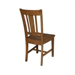 San Remo Distressed Pecan Wood Dining Chair (Set of 2) by International Concepts -International Concepts Sales distressed pecan international concepts dining chairs c59 10p 66 1000