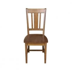 San Remo Distressed Pecan Wood Dining Chair (Set of 2) by International Concepts -International Concepts Sales distressed pecan international concepts dining chairs c59 10p c3 1000