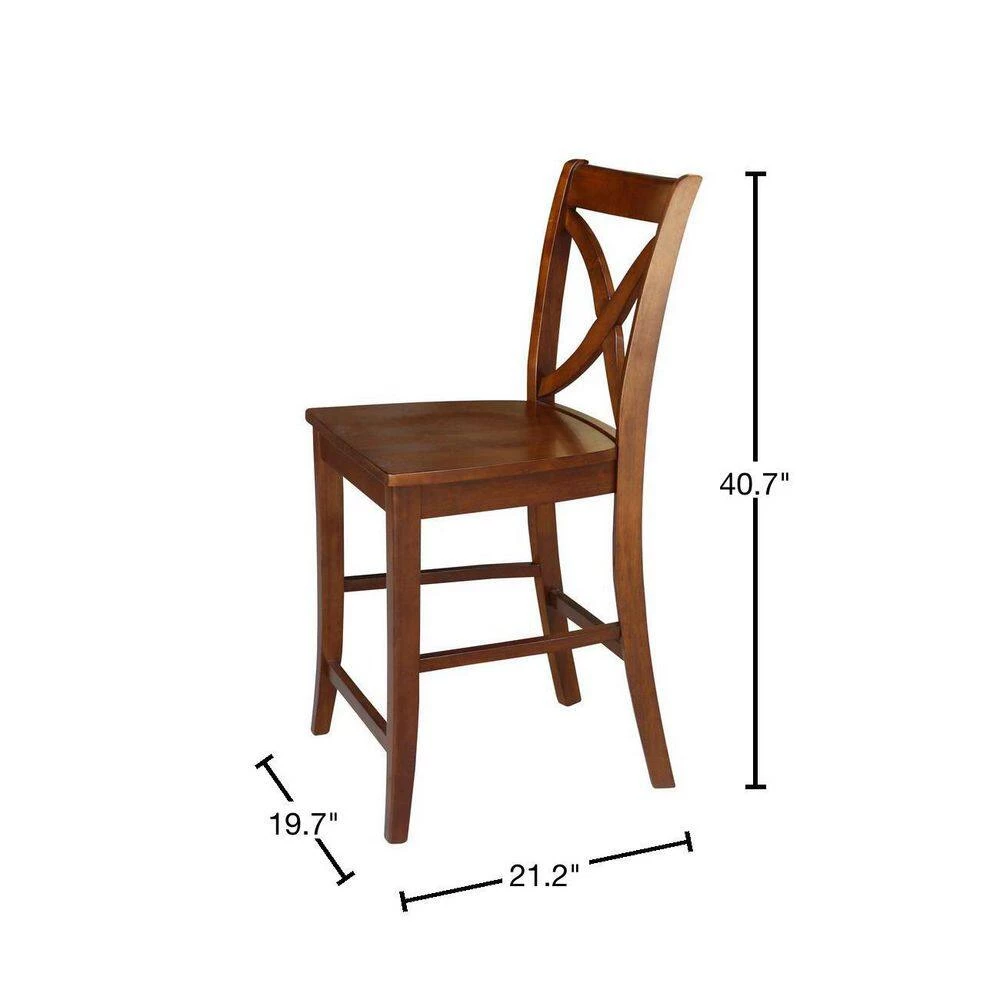 Salerno 24 in. Espresso Bar Stool by International Concepts 3 Salerno 24 in. Espresso Bar Stool by International Concepts - Image 3