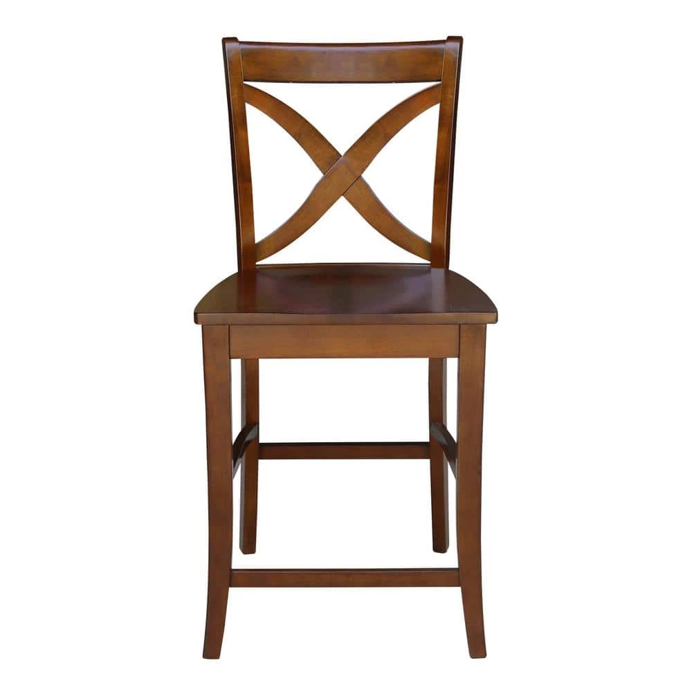 Salerno 24 in. Espresso Bar Stool by International Concepts 1 Salerno 24 in. Espresso Bar Stool by International Concepts