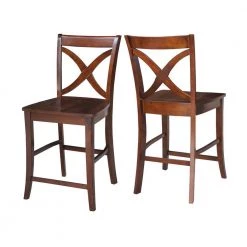 Salerno 24 in. Espresso Bar Stool by International Concepts 14 Salerno 24 in. Espresso Bar Stool by International Concepts -International Concepts Sales espresso international concepts bar stools s581 142 c3 1000