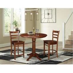 Emily 24 in. Espresso High Back Wood Frame Counter Height Foot Rest Bar Stool by International Concepts 17 Emily 24 in. Espresso High Back Wood Frame Counter Height Foot Rest Bar Stool by International Concepts -International Concepts Sales espresso international concepts bar stools s581 6172 31 1000