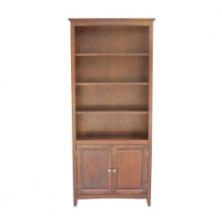72 in. Espresso Wood 6-shelf Standard Bookcase with Adjustable Shelves by International Concepts