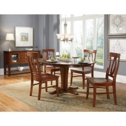 Verona Espresso Wood Dining Chair (Set of 2) by International Concepts