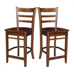 3 PC Set - Espresso Solid Wood 30 in. Square Table with 2 Side Stools by International Concepts 19 3 PC Set - Espresso Solid Wood 30 in. Square Table with 2 Side Stools by International Concepts -International Concepts Sales espresso international concepts dining room sets k581 3030 s6172 2 fa 1000