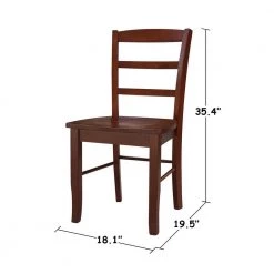 Emma 3-Piece 30 in. Espresso Square Solid Wood Dining Set with Madrid Chairs by International Concepts 17 Emma 3-Piece 30 in. Espresso Square Solid Wood Dining Set with Madrid Chairs by International Concepts -International Concepts Sales espresso international concepts dining room sets k581 3030s c2p 1f 1000