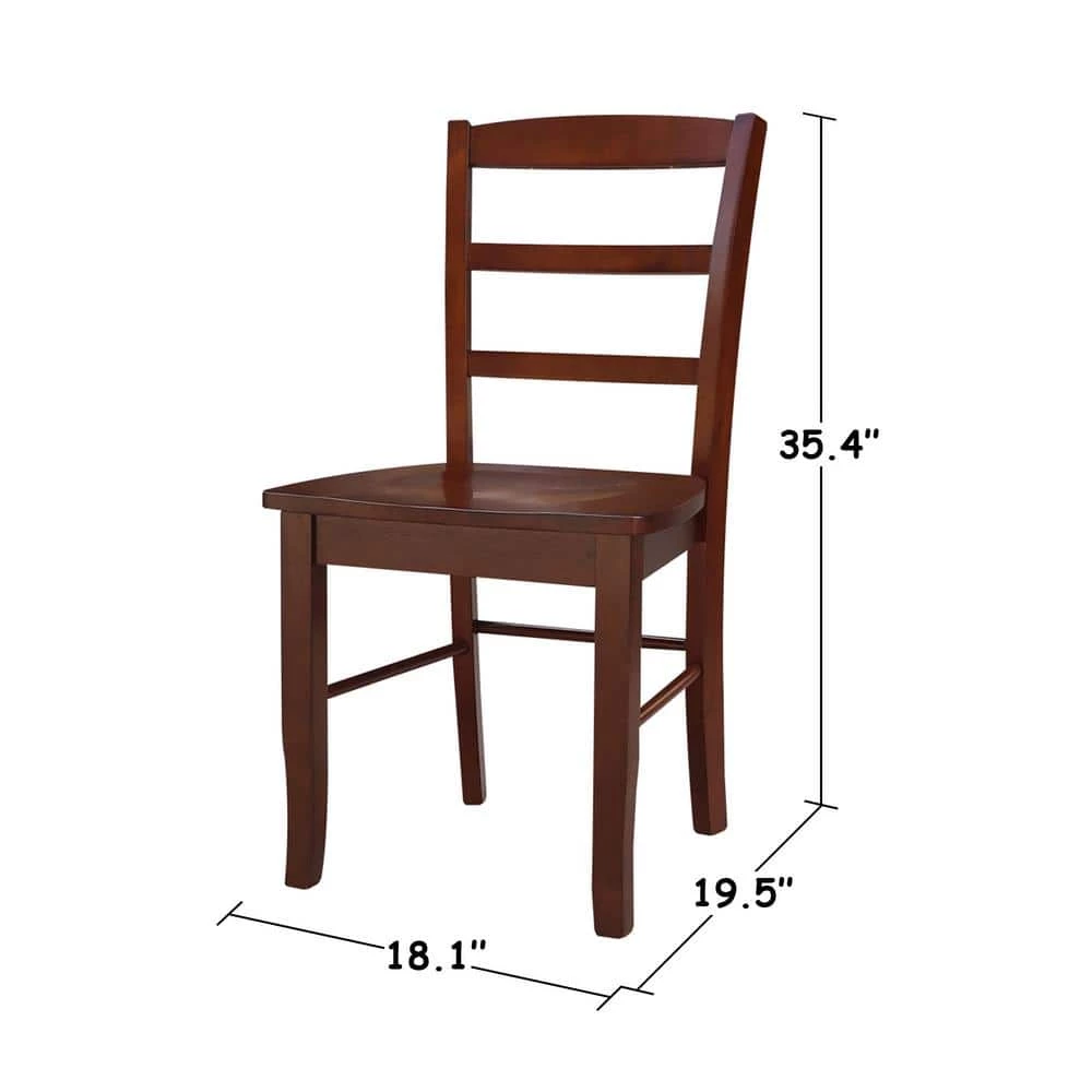 Emma 3-Piece 30 in. Espresso Square Solid Wood Dining Set with Madrid Chairs by International Concepts 7 Emma 3-Piece 30 in. Espresso Square Solid Wood Dining Set with Madrid Chairs by International Concepts - Image 7