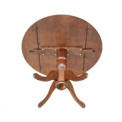 5-Piece 42 in. Espresso Dual Drop Leaf Table Set with 4-Side chairs by International Concepts -International Concepts Sales espresso international concepts dining room sets k581 42dp c 14 4 1d 1000