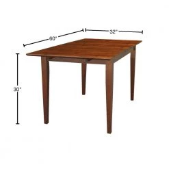 Espresso Solid Wood Extendable Dining Table by International Concepts -International Concepts Sales espresso international concepts kitchen dining tables k581 t32x 30s 40 1000