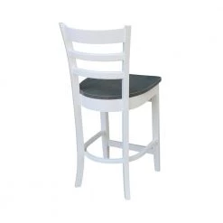 3-Piece Set Heather Gray and White 36 in. Extendable Gathering Height Table with 2-Counter Height Stools by International Concepts -International Concepts Sales heather gray white international concepts dining room sets k05 36rxt 11 s6172 2 66 1000