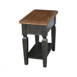 Vista 24 in. Hickory/Coal H Solid Wood End Table by International Concepts -International Concepts Sales hickory and coal international concepts end side tables ot45 15e2 4f 1000
