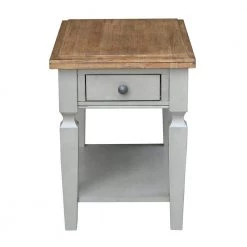 Vista 2-Tone Hickory and Gray End Table by International Concepts -International Concepts Sales hickory and stone international concepts end side tables ot41 15e 44 1000