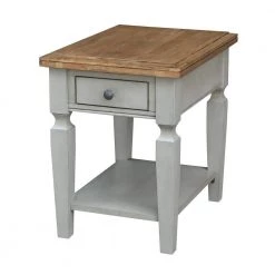 Vista 2-Tone Hickory and Gray End Table by International Concepts