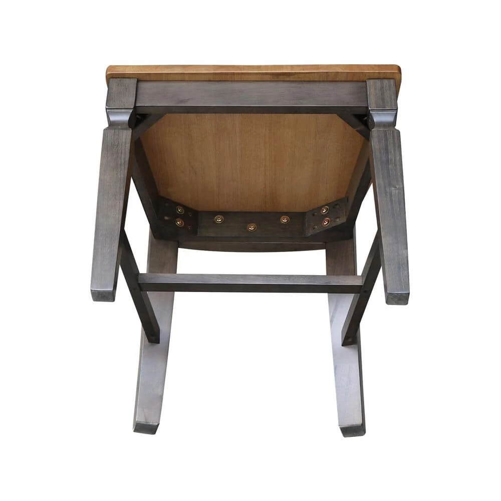 Vista Hickory/Coal Ladderback Dining Chair ( Set of 2) by International Concepts 4 Vista Hickory/Coal Ladderback Dining Chair ( Set of 2) by International Concepts - Image 4