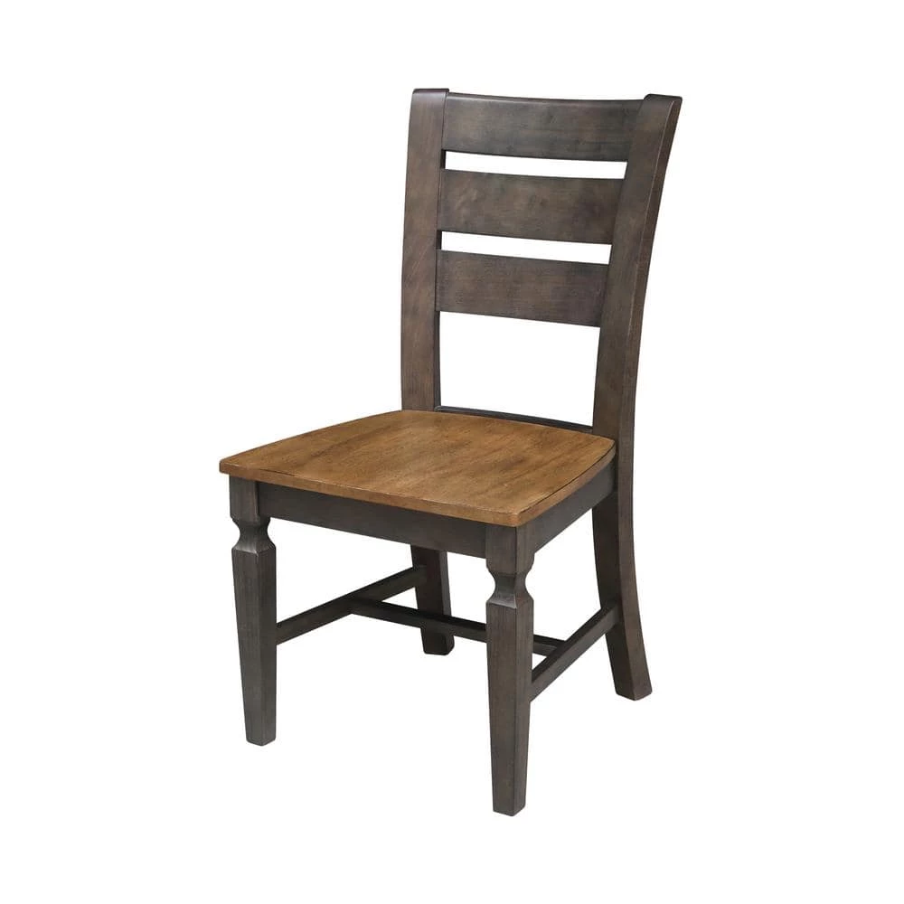 Vista Hickory/Coal Ladderback Dining Chair ( Set of 2) by International Concepts 8 Vista Hickory/Coal Ladderback Dining Chair ( Set of 2) by International Concepts - Image 8