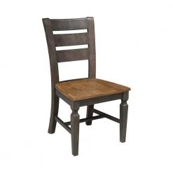 Vista Hickory/Coal Ladderback Dining Chair ( Set of 2) by International Concepts