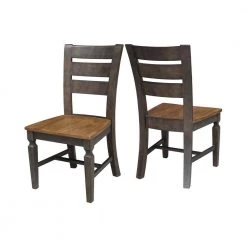 Vista Hickory/Coal Ladderback Dining Chair ( Set of 2) by International Concepts 15 Vista Hickory/Coal Ladderback Dining Chair ( Set of 2) by International Concepts -International Concepts Sales hickory coal international concepts dining chairs c45 57p c3 1000