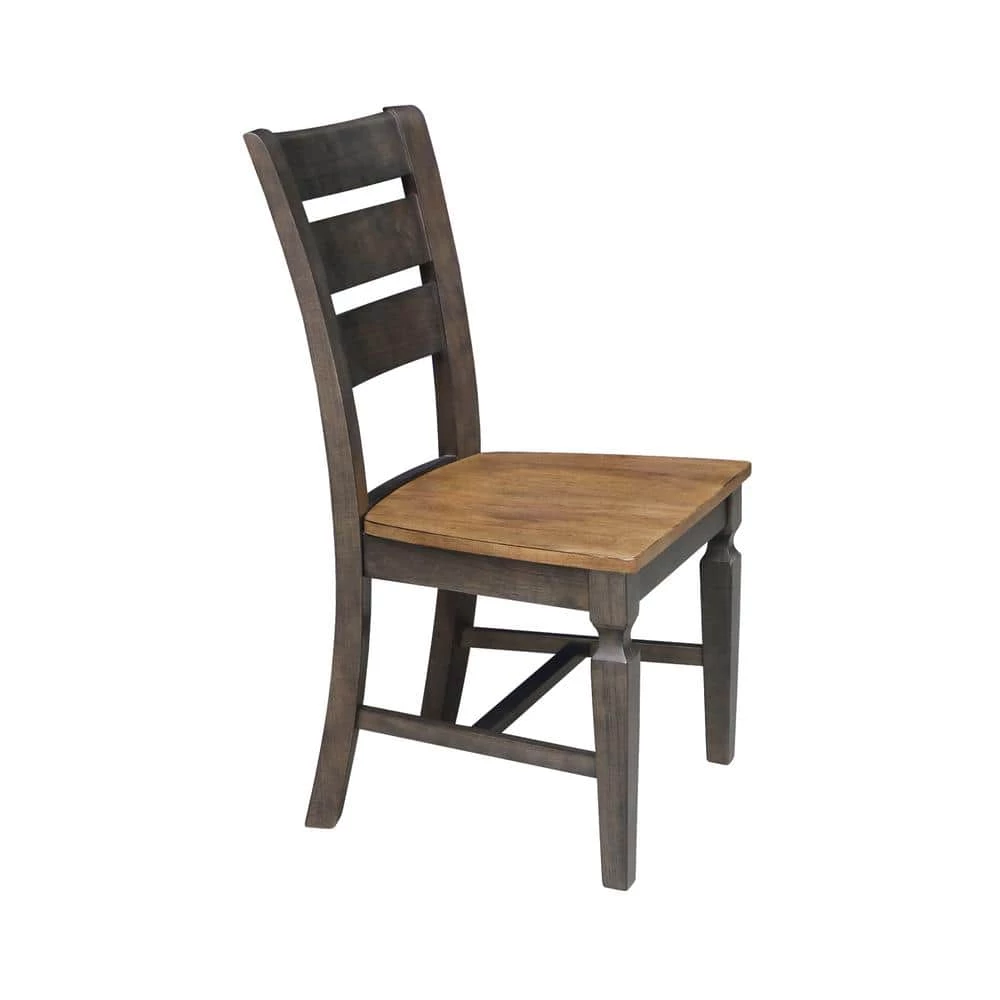 Vista Hickory/Coal Ladderback Dining Chair ( Set of 2) by International Concepts 2 Vista Hickory/Coal Ladderback Dining Chair ( Set of 2) by International Concepts - Image 2