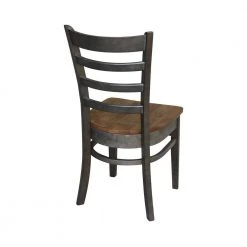 Brynwood 3-Piece 42 in. Hickory/Coal Round Drop-Leaf Wood Dining Set with Emily Chairs by International Concepts -International Concepts Sales hickory coal international concepts dining room sets k45 42dp c617p 66 1000