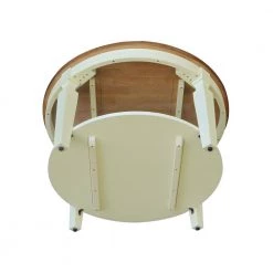 Vista Hickory/Shell Round Top 20.3 in. H Solid Wood Coffee Table by International Concepts -International Concepts Sales hickory shell international concepts coffee tables ot79 15cr 1d 1000