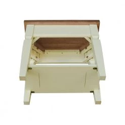 24 in. W Hickory/Shell Solid Wood Vista Side Table by International Concepts -International Concepts Sales hickory shell international concepts coffee tables ot79 15e2 1d 1000