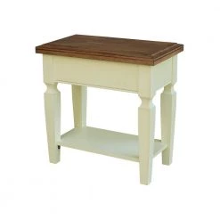 24 in. W Hickory/Shell Solid Wood Vista Side Table by International Concepts -International Concepts Sales hickory shell international concepts coffee tables ot79 15e2 1f 1000