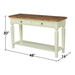 48 in. W Hickory/Shell Vista console/sofa table by International Concepts -International Concepts Sales hickory shell international concepts coffee tables ot79 15s 4f 1000