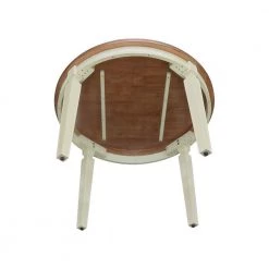 Set of 5-Pieces - 44 in. Round Hickory/Shell Top Solid Wood Table with 4 Vista Ladderback Chairs by International Concepts -International Concepts Sales hickory shell international concepts dining room sets k79 144r c57 4 1d 1000