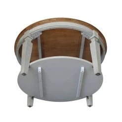 Vista 38 in. Brown/Gray Medium Round Wood Coffee Table with Shelf by International Concepts 12 Vista 38 in. Brown/Gray Medium Round Wood Coffee Table with Shelf by International Concepts -International Concepts Sales hickory stone international concepts coffee tables ot41 15cr 1d 1000