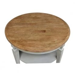 Vista 38 in. Brown/Gray Medium Round Wood Coffee Table with Shelf by International Concepts 11 Vista 38 in. Brown/Gray Medium Round Wood Coffee Table with Shelf by International Concepts -International Concepts Sales hickory stone international concepts coffee tables ot41 15cr a0 1000