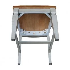 Hickory/Stone Vista Slat Back Dining Chair (Set of 2) by International Concepts -International Concepts Sales hickory stone international concepts dining chairs c41 65p 1d 1000