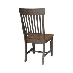 Vista Hickory/Coal Slat Back Dining Chair (Set of 2) by International Concepts -International Concepts Sales hickory stone international concepts dining chairs c45 65p 66 1000