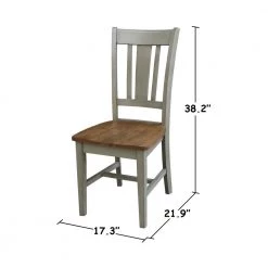 Laurel 3-Piece 36 in. Hickory/Stone Extendable Solid Wood Dining Set with San Remo Chairs by International Concepts -International Concepts Sales hickory stone international concepts dining room sets k41 36rxt c10 2 44 1000