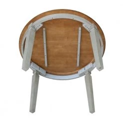 44 in. Hickory/Stone Round Top Solid Wood Table by International Concepts -International Concepts Sales hickory stone international concepts kitchen dining tables t41 144r 30 1d 1000