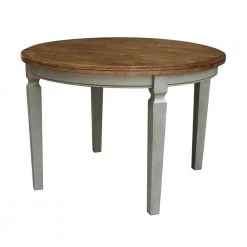 44 in. Hickory/Stone Round Top Solid Wood Table by International Concepts -International Concepts Sales hickory stone international concepts kitchen dining tables t41 144r 30 4f 1000