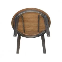 Set of 5-Pieces - 44 in. Hickory/Washed Coal Round Top Table with 4 Vista Ladderback Chairs by International Concepts -International Concepts Sales hickory washed coal international concepts dining room sets k45 144r c57 4 1d 1000