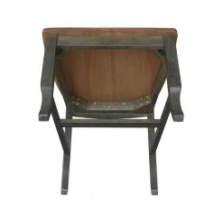 Set of 3-Pieces 42 in. Round Hickory/Washed Coal Top Pedestal Table with 2 Panel Back Chairs by International Concepts 15 Set of 3-Pieces 42 in. Round Hickory/Washed Coal Top Pedestal Table with 2 Panel Back Chairs by International Concepts -International Concepts Sales hickory washed coal international concepts dining room sets k45 42dpt c110 2 1d 1000