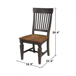 Set of 3 Pieces Hickory/Washed Coal 42 in. Round Top Pedestal Table with 2 Slat Back Chairs by International Concepts 20 Set of 3 Pieces Hickory/Washed Coal 42 in. Round Top Pedestal Table with 2 Slat Back Chairs by International Concepts -International Concepts Sales hickory washed coal international concepts dining room sets k45 42dpt c65 2 44 1000