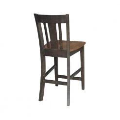5 Piece Set in Washed Coal 42 in. Round Top Pedestal Table with 4 San Remo Stools by International Concepts -International Concepts Sales hickory washed coal international concepts dining room sets k45 42dpt s102 4 66 1000