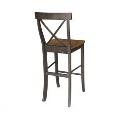 5 Piece Set in Hickory/Washed Coal - 42 in. Round Top Pedestal Table with 4 x-Back Stools by International Concepts 16 5 Piece Set in Hickory/Washed Coal - 42 in. Round Top Pedestal Table with 4 x-Back Stools by International Concepts -International Concepts Sales hickory washed coal international concepts dining room sets k45 42dpt s6133 4 66 1000