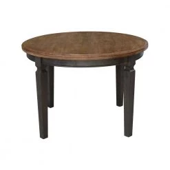 44 in. Hickory/Washed Coal Round Top Solid Wood Table by International Concepts -International Concepts Sales hickory washed coal international concepts kitchen dining tables t45 144r 30 4f 1000