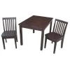 3-Piece Mocha Children's Table and Chair Set by International Concepts