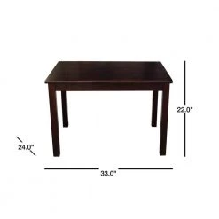 5-Piece Mocha Children's Table and Chair Set by International Concepts -International Concepts Sales mocha international concepts kids tables chairs k15 2532 263 4 40 1000