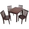 5-Piece Mocha Children's Table and Chair Set by International Concepts